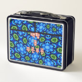 Abstract blauw Floral Patroon (Achterkant)