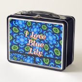 Abstract blauw Floral Patroon (Voorkant)