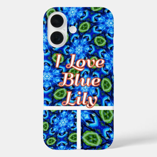 Abstract blauw Floral Patroon Case-Mate iPhone Case (Achterkant)