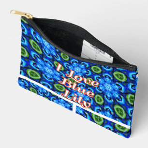 Abstract blauw Floral Patroon Etui