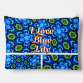 Abstract blauw Floral Patroon Etui (Achterkant)
