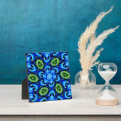 Abstract blauw Floral Patroon Fotoplaat (Insitu)