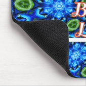 Abstract blauw Floral Patroon Muismat (Hoek)