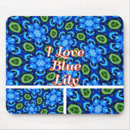 Abstract blauw Floral Patroon Muismat