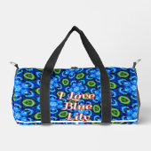 Abstract blauw Floral Patroon Plunjezak (Voorkant)