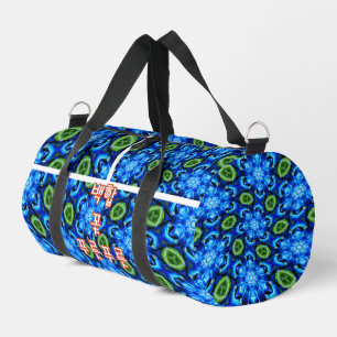 Abstract blauw Floral Patroon Plunjezak