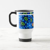 Abstract blauw Floral Patroon Reisbeker (Links)