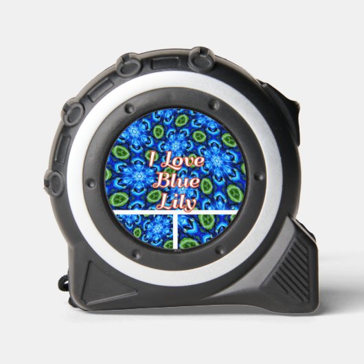 Abstract blauw Floral Patroon Rolmaat (Voorkant)
