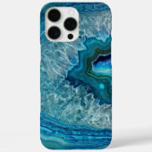 Abstract Blauw Geode Agaat Kristal Steen Kunst Des Case-Mate iPhone Case (Achterkant)