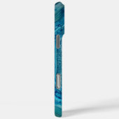Abstract Blauw Geode Agaat Kristal Steen Kunst Des Case-Mate iPhone Case (Achterkant / Rechts)