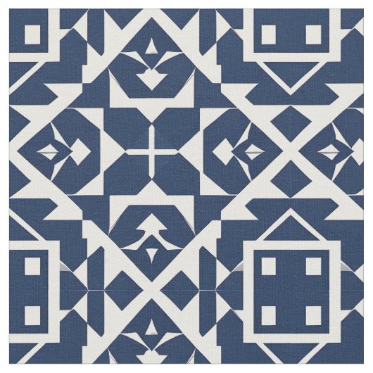 Abstract blauw geometrisch ontwerp stof (Close Up)