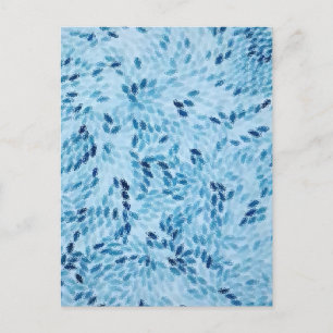 Abstract Blauw Glazen Mozaïek Briefkaart