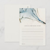 Abstract blauw Gold-advies voor de moeder van Baby Informatiekaartje (Voorkant / Achterkant)