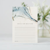 Abstract blauw Gold-advies voor de moeder van Baby Informatiekaartje (Staand voorkant)