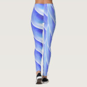 Abstract blauw golfpatroon #4 leggings (Achterkant)