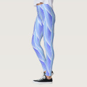 Abstract blauw golfpatroon #4 leggings (Links)