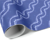 Abstract blauw golfpatroon cadeaupapier (Rol Hoek)