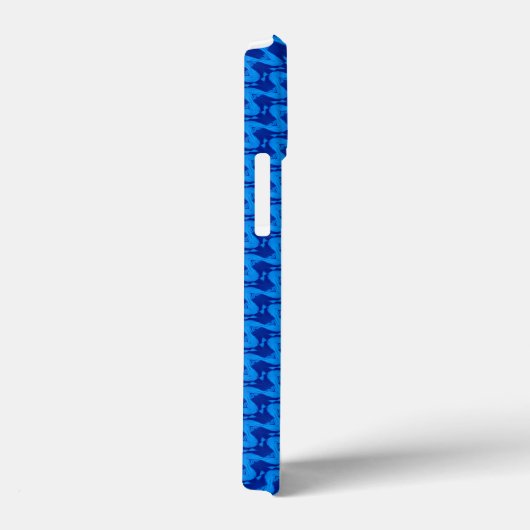 Abstract blauw golfpatroon Case-Mate iPhone case (Achterkant / Rechts)