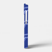 Abstract blauw golfpatroon Case-Mate iPhone case (Achterkant / Links)