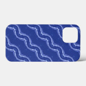 Abstract blauw golfpatroon Case-Mate iPhone case (Achterkant (horizontaal))