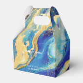 Abstract Blauw Goud Kleurrijk Dank u Cadeaudoos Bedankdoosjes (Voorkant Zijde)