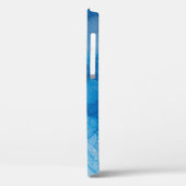 Abstract Blauw Goud Marmeren Textuur Case-Mate iPhone Case (Achterkant / Links)