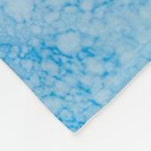 Abstract Blauw Goud Marmeren Textuur Fleece Deken (Hoek)