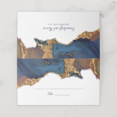 Abstract blauw goud scannen plaatskaartje (Buitenkant ongevouwen)