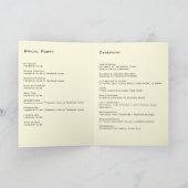 Abstract Blauw & Goud Waterverf Trouwdag Programma (Binnen)