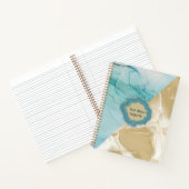 Abstract blauw-gouden alcoholinkt Notitieboek (Binnen)