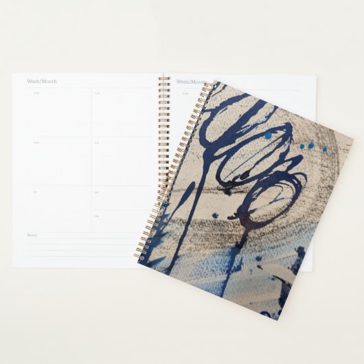 Abstract Blauw Grijs Beige Planner (Display)