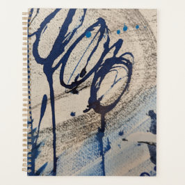 Abstract Blauw Grijs Beige Planner