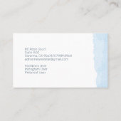 Abstract blauw grijs interieurontwerper visitekaartje (Achterkant)