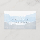 Abstract blauw grijs interieurontwerper visitekaartje (Voorkant)
