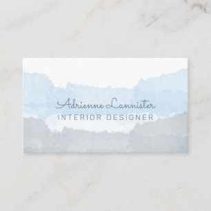 Abstract blauw grijs interieurontwerper visitekaartje