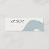 ABSTRACT BLAUW GRIJS KERAMISCH STUD OORBEL DISPLAY MINI VISITEKAARTJE (Voorkant)