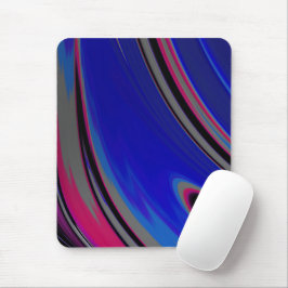 Abstract blauw grijs magenta Fractal Muismat
