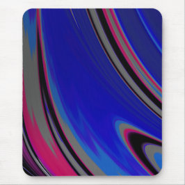 Abstract blauw grijs magenta Fractal Muismat