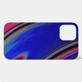 Abstract blauw grijs magenta fractal Swirl Case-Mate iPhone Case (Achterkant (horizontaal))