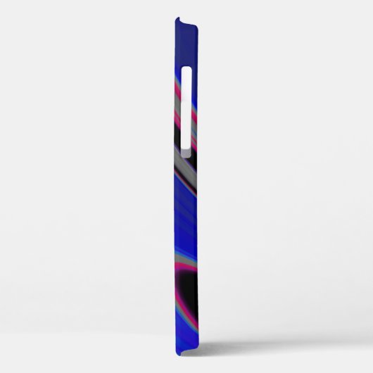 Abstract blauw grijs magenta fractal Swirl Case-Mate iPhone Case (Achterkant / Links)