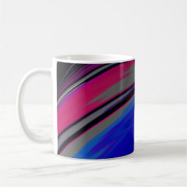 Abstract blauw grijs magenta fractal Swirl Koffiemok