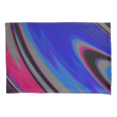 Abstract blauw grijs magenta fractale werveling kussensloop (Voorkant)