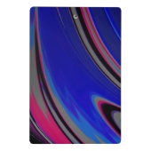 Abstract blauw grijs magenta mini klembord (Achterkant)