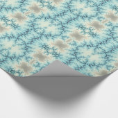 Abstract blauw, grijs sneeuwvlokken geometrisch pa cadeaupapier (Hoek)