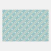 Abstract blauw, grijs sneeuwvlokken geometrisch pa inpakpapier vel (Voorkant 2)