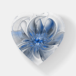 Abstract Blauw Grijs Waterverf Fractal Art Flower