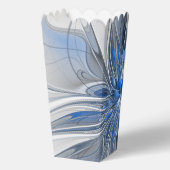 Abstract Blauw Grijs Waterverf Fractal Art Flower Bedankdoosjes (Achterkant)