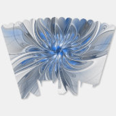 Abstract Blauw Grijs Waterverf Fractal Art Flower Bedankdoosjes (Ongevouwen)
