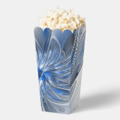 Abstract Blauw Grijs Waterverf Fractal Art Flower Bedankdoosjes (Popped)