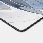 Abstract Blauw Grijs Waterverf Fractal Art Flower Bureaumat (Hoek)